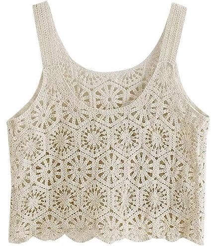 QNNGXX Women's Camisole Summer Sleeveless Knit Embroidered